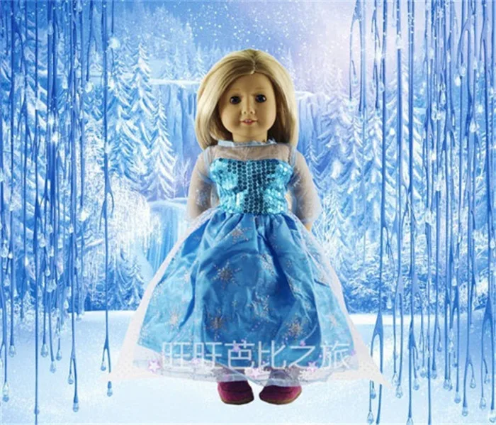 Костюм принцессы Эльзы и Анны для куклы 18 дюймов 2 комплекта|american girl outfits|american