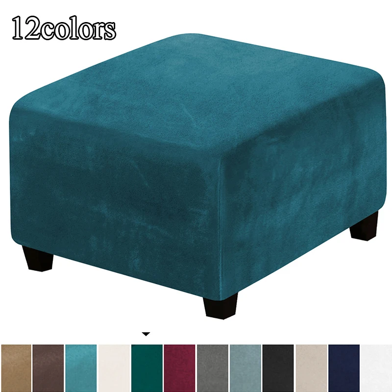 

Velvet Low Stool Cover All-inclusive Low Stool Cover Square Low Stool Cover Elastic Stool Cover Solid Color Stool Cover Modern