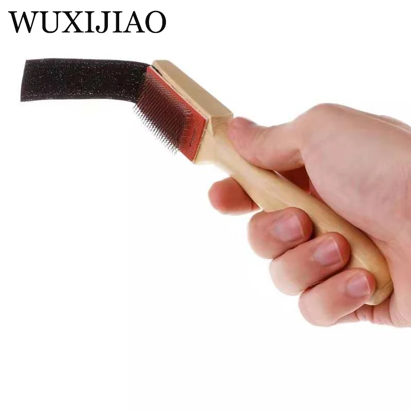 WUXIJIAO танцевальная обувь латинская щетка для чистки обуви сальса бальные деревянные танцевальные туфли замшевые подошвы обувь щетка для чистки