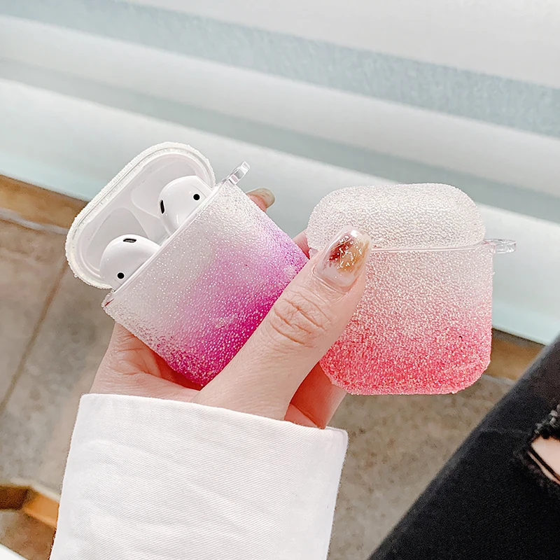 Роскошный Жесткий чехол с 3D блестящими бриллиантами для Apple Airpods 1 2 защитный