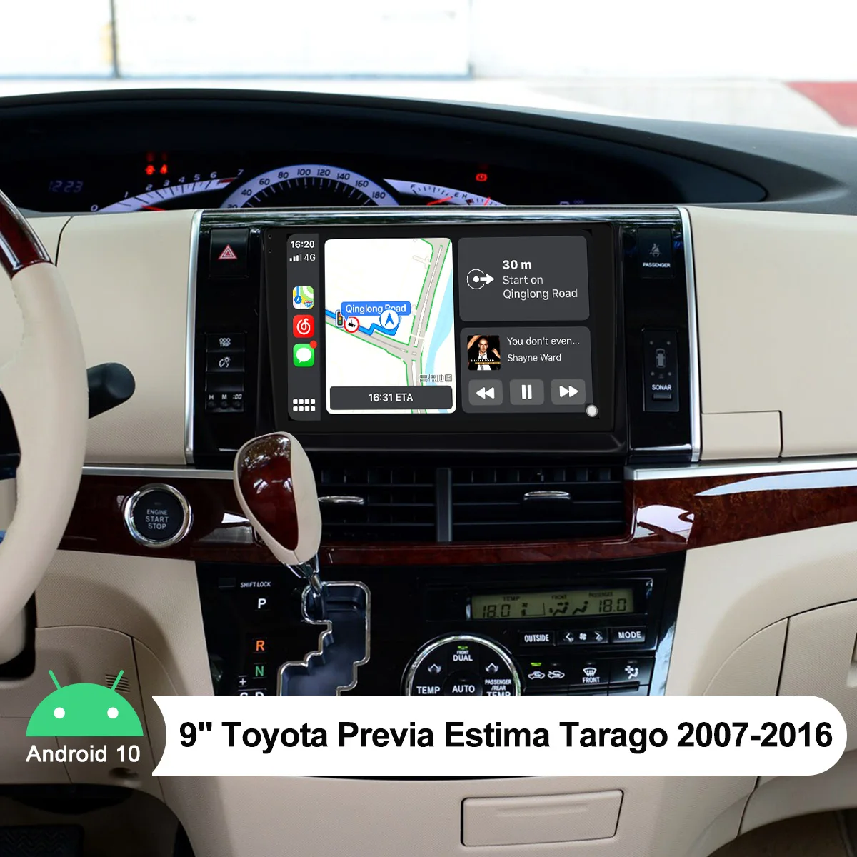 

9" IPS Screen Android 10 Car Radio GPS Autoradio Car Multimedia Player Tape Recorder For Toyota Previa Estima Tarago 2007-2016