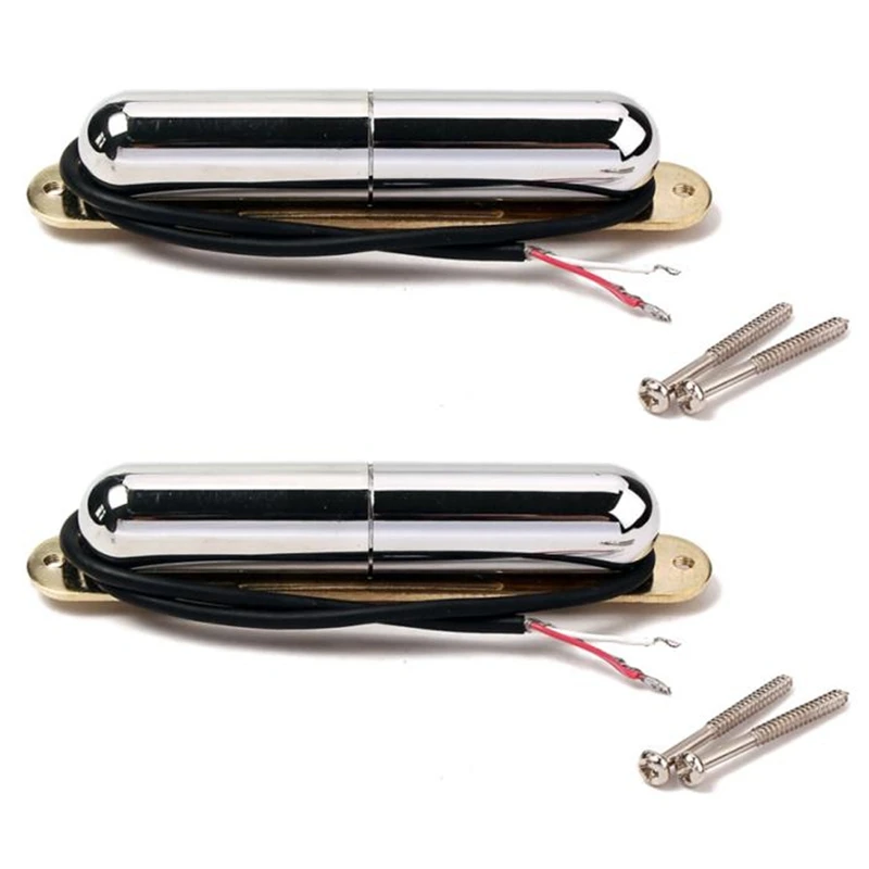

2Pcs Electric Guitar Lipstick Tube Single Coil Pickup Guitar Pickup Chrome