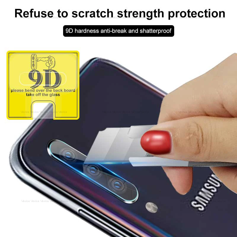 Стекло для камеры 2 шт. 9D Samsung A50 A70 A10 A20 A20E A60 2019 J4 J6 A6 A8 Plus 2018 закаленное стекло