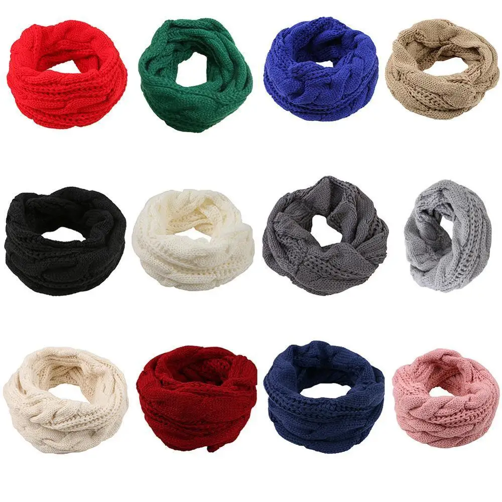 1 шт. модный теплый вязаный снуд шарф зимний женский кашемировый для женщин