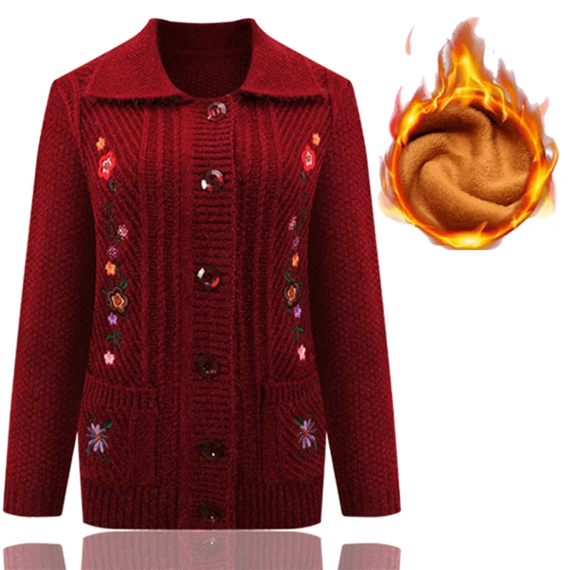 Женский кардиган свитер женский осенне-зимний трикотаж топы новый для мамы