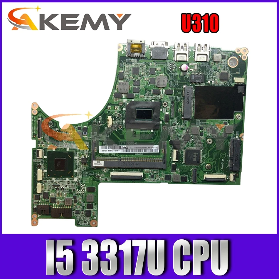 

Akemy DA0LZ7MB8E0 Motherboard For Lenovo U310 Laptop Motherboard 90000280 CPU I5 3317U DDR3 100% Test Work