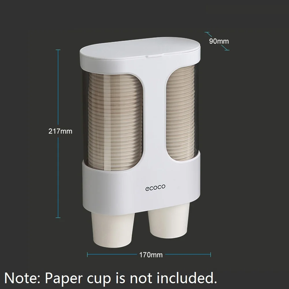 Настенный раздатчик для бумажных стаканчиков без перфорации бумажный держатель для стаканчиков для воды органайзер для хранения стаканчиков
