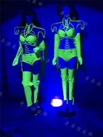 sexy gogo fluorescent green bandage suit nightclub djds tour ds costume bar party costume gogo stage dance show wear