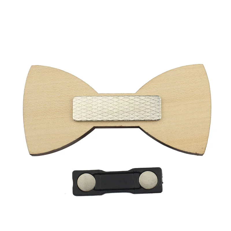 Оригинальный деревянный галстук-бабочка для мужчин модный резной цветочный