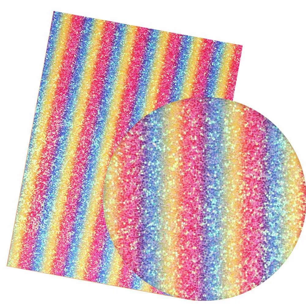 rainbow 2 22*30 см яркие цвета блестящая кожаная ткань Твердые Блестящие Блестки листы DIY аксессуары ткань ручной работы ремесла лоскутный материал - Цвет: rainbow 2