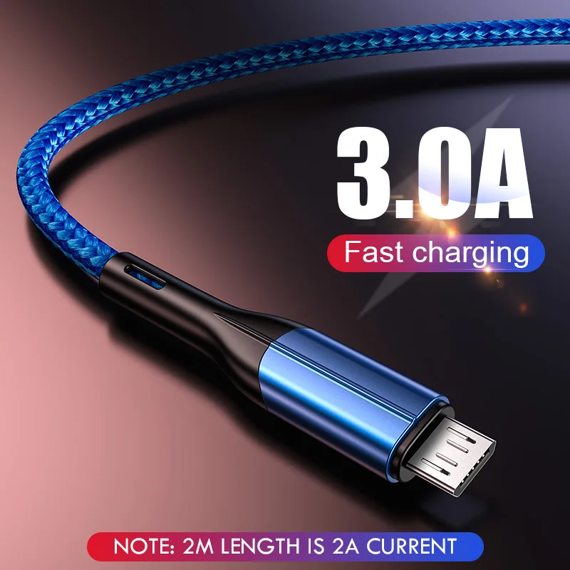 H& A 3A Micro USB кабель для быстрой зарядки Micro usb шнур для samsung S7 Xiaomi Redmi Note 5 Pro Android телефон кабель Micro usb зарядное устройство