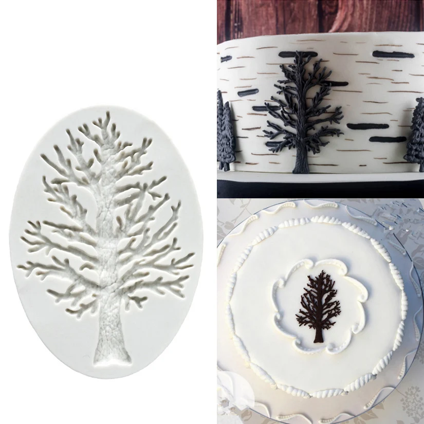 

Tree Shape Cake Side 100% Platinum Silicone Sugarcraft Mold Fondant Cake Decorating Tools Bakeware