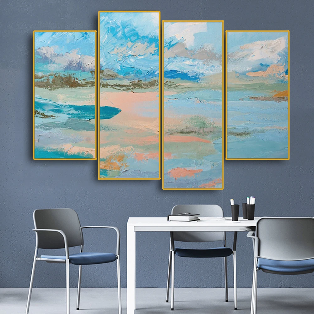 Abstract Art Canvas Painting Calligraphy Wall Pictures Pop Marble Prints For Home Living Room Bedroom Trendy Decoration | Дом и сад