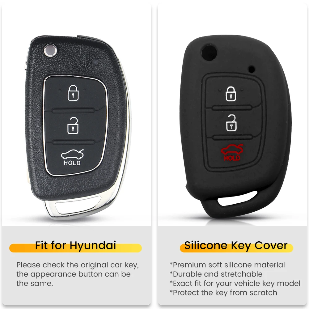 Силиконовый чехол для ключей от машины KEYYOU Hyundai Elantra Tucson i40 i20 i10 iX35 iX45 Creta Santa fe H-1 |