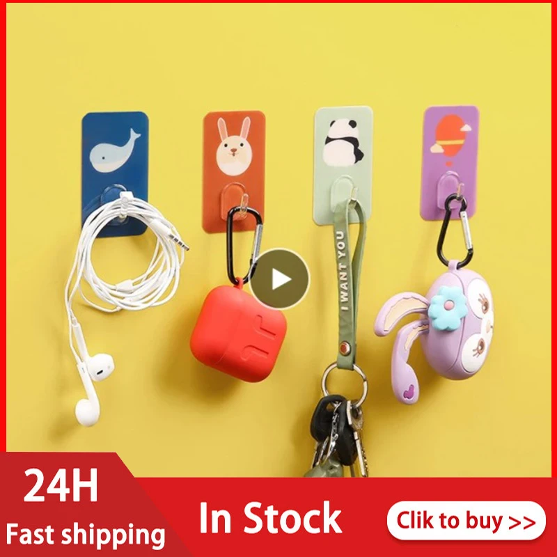 

Клейкий крючок креативный и милый настенный кухонный несущий бытовой неперфорированный присоска бесшовные клейкие крючки