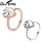 Octbyna классические фирменные кольца в форме капли для женщин блестящие кубические циркониевые розовые золотые кольца для любимых ювелирных изделий
