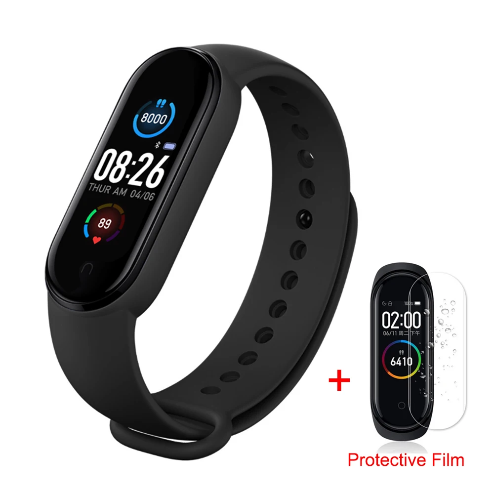 Смарт часы M5 с защитной пленкой спортивный браслет монитор пульса и