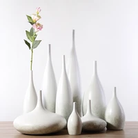 glazed china style vase ceramic vases vaso flower pot warm soft home office decoration new housing moving gift for friend