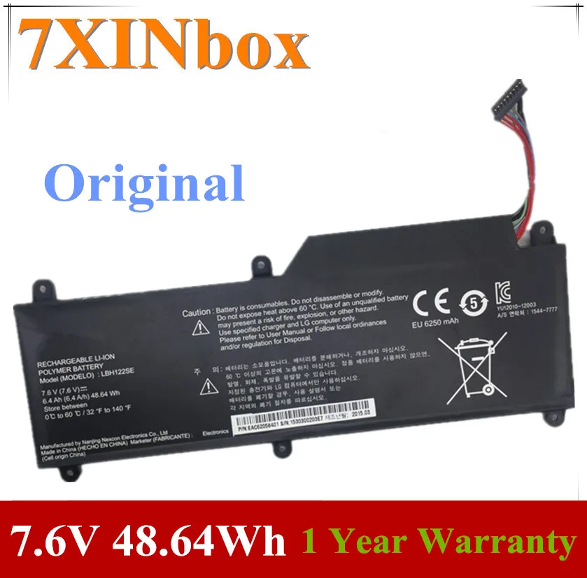 Bateria do Portátil para lg Original U460 U460-g U460-k.ah50k Ah5dk U460-m.afb5l Tablet 7xinbox 7.6v 6.4ah Lbh122se 48.64wh