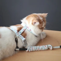 cat harness vest lead leash traction rope adjustable nylon kitten ropes pet leashes collar belt walking kitty cats accessories