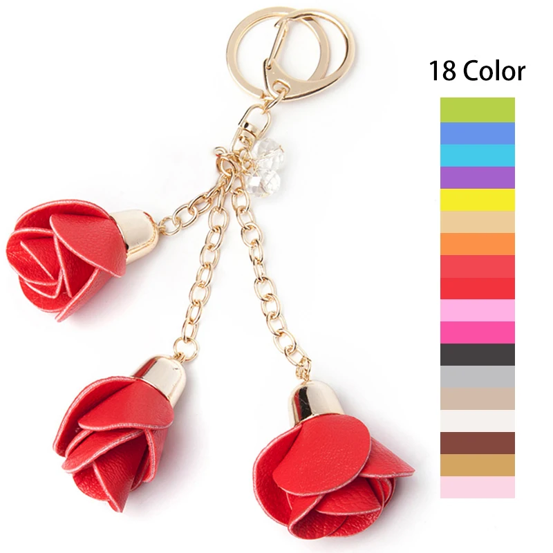 1 шт. Женские брелок для ключей с кожаными кисточками розовое принтом в виде