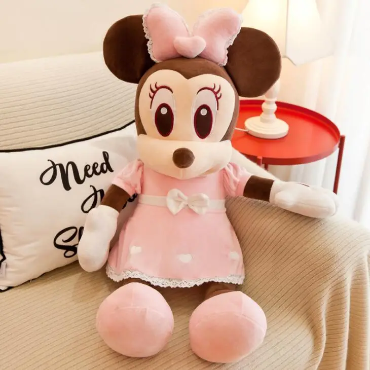 pink Minnie Лидер продаж большие размеры 40-50 см Высокое качество мягкая детская пижама с Микки Маусом и Минни-Маус плюшевая игрушка в виде мыши куклы подарки на свадьбу, день рождения для малышей детские, для малышей - Цвет: pink Minnie