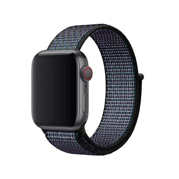 Цветной ремешок для часов Apple Watch 42 мм 38 мм 40 мм 44 мм тканый нейлоновый спортивный ремешок для iWatch 5 4 3 2 1 мягкий светоотражающий ремешок - Цвет ремешка: hyper grape