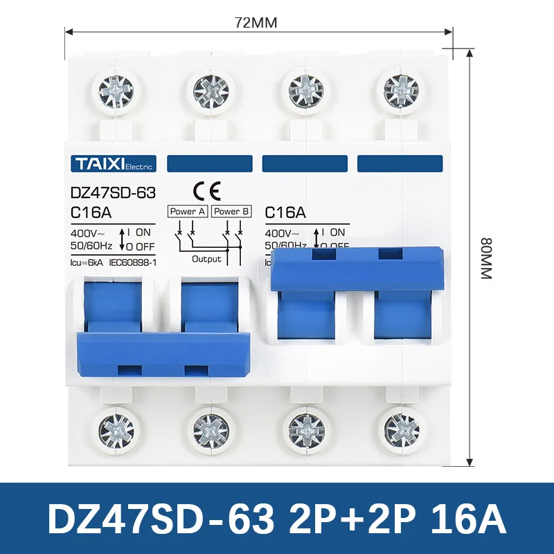 Ручной двойной переключатель питания/блокировочный автоматический выключатель