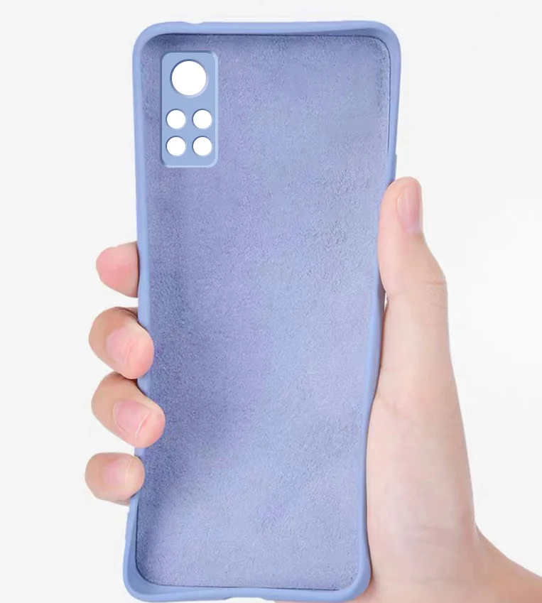 Жидкий силиконовый чехол для xiaomi MI 10T Pro 5G мягкий с объективом камеры полная