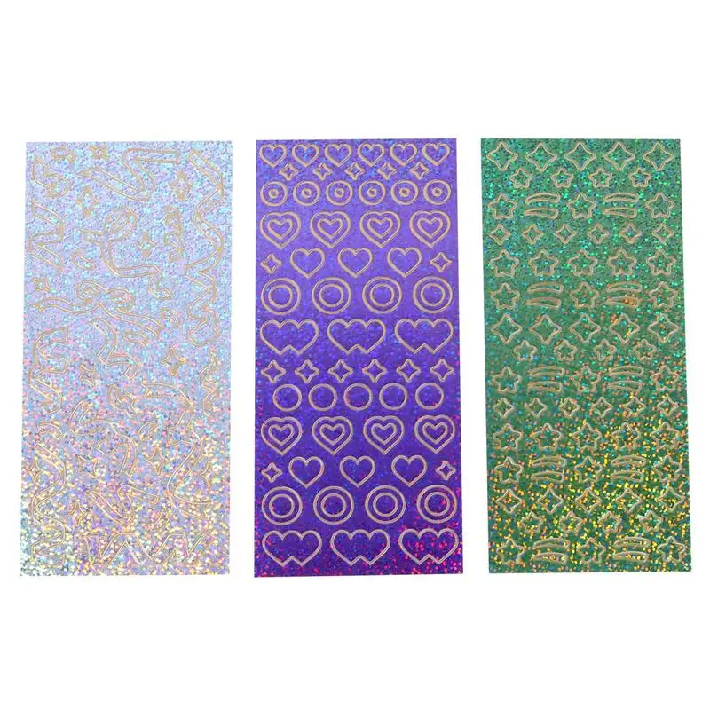 

3 Set Of Scrapbook Decorative Stickers Self-Adhesive Stickers DIY Decals Sticky Notes School Stationery