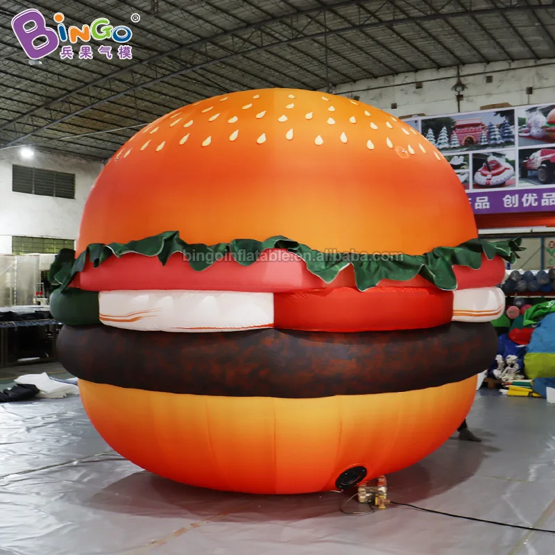 Индивидуальный гигантский надувной гамбургер высотой 3 м для рекламы/гигантский