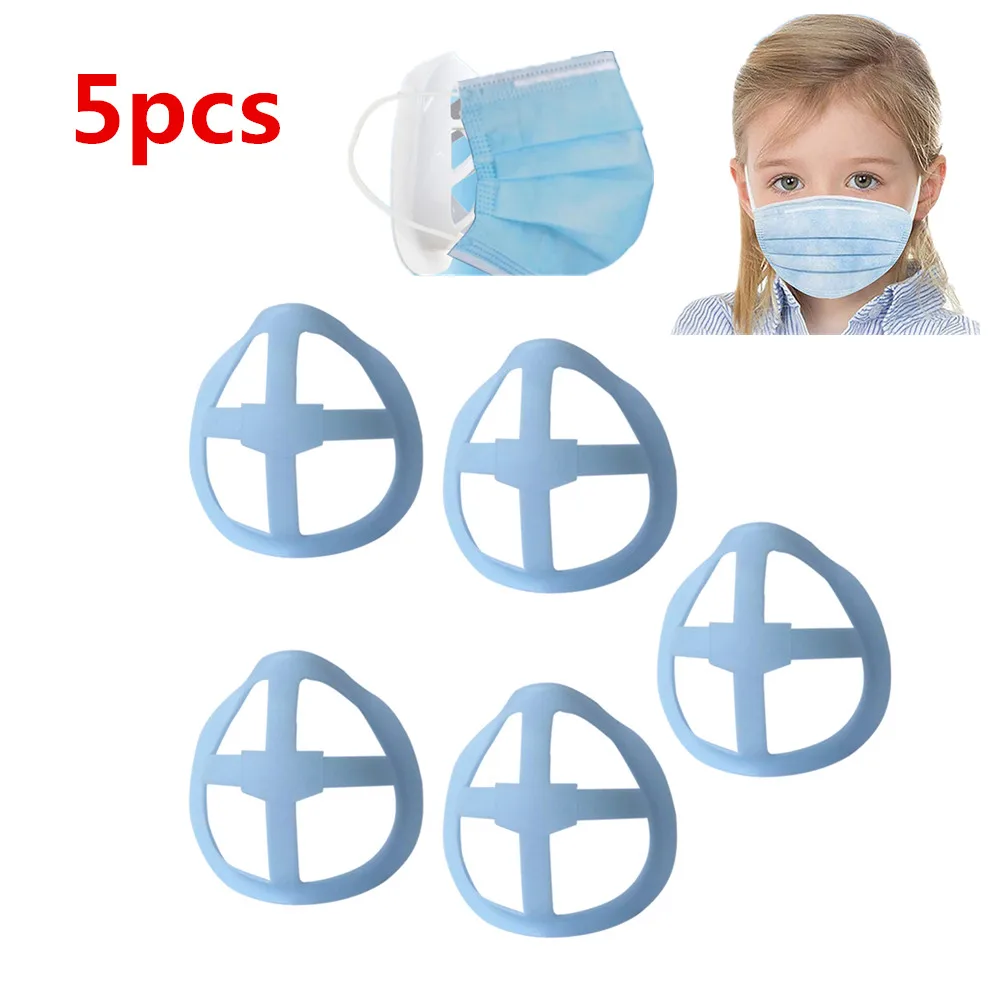

5pcs 3D Face Mask Bracket Holder for Kids Protection Boy Girl Breath Dustproof Mask Respirato Breathable Reusable mask Bracket