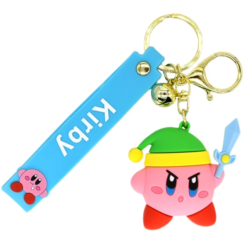 

Cute Key Chain Special Pink Kirby Star Adventure Game Animal Pendant Silica Gel Keychain For Woman Bag Car Keyring Kids Toys