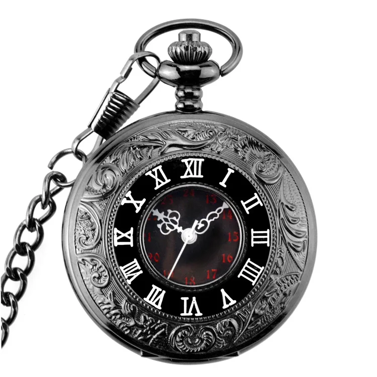 Лидер продаж карманные часы классические старинные римские медные РЕЗНЫЕ