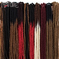 nature hair afro dreadlock braids hair extensions ombre blonde faux locs crochet braids 20 inch reggae synthetic hair for women