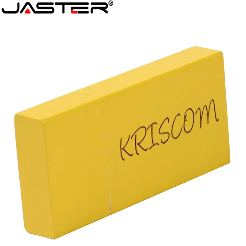 JASTER USB 2 0 логотип индивидуальный деревянный цветной блок флеш-накопитель