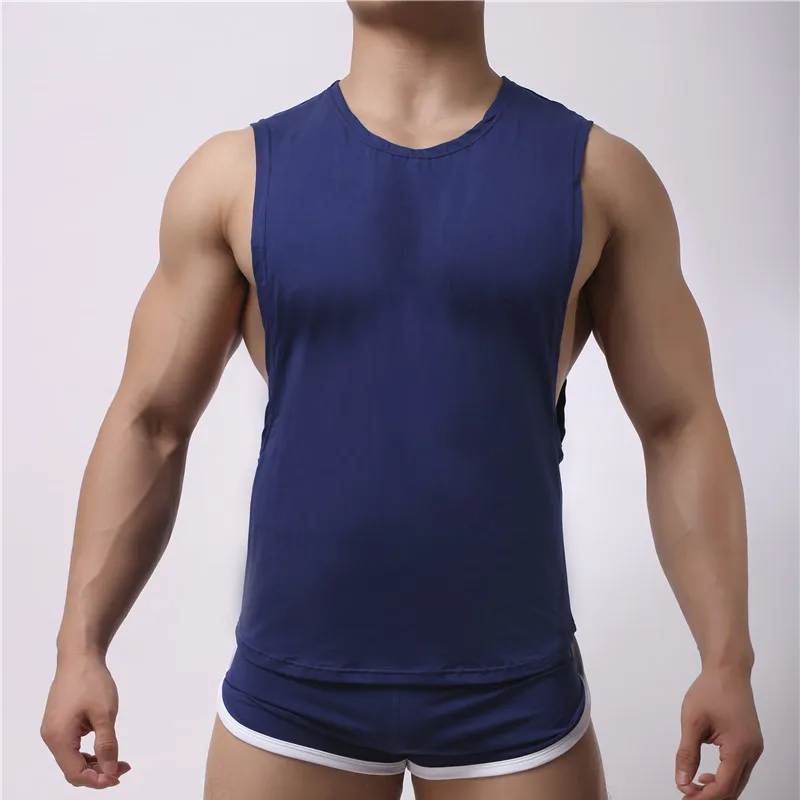 Mens Undershirts Hot Sleeveless Vest Men Top Fashion Tee T-shirts black Loose M/L/XL/XXL