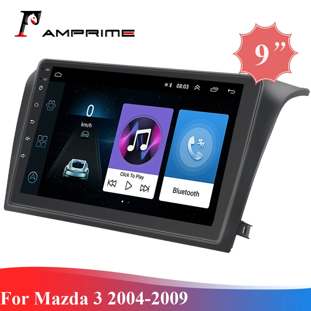 AMPrime Android Радио стерео 2 din 9 &quot2.5D автомобильный мультимедиа для Mazda 3 2004 2009 WIFI BT 1G 32G