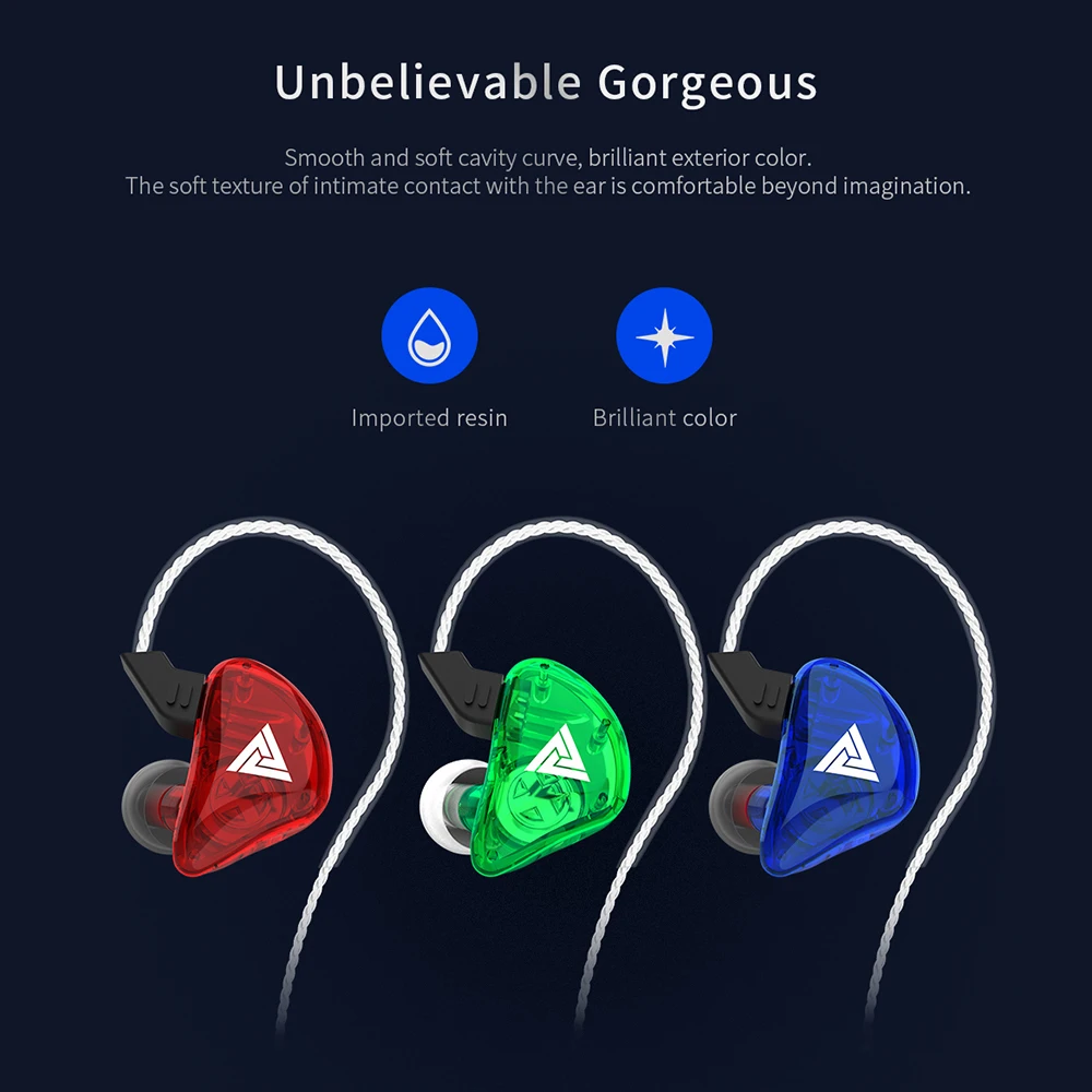 QKZ AK5 CK5 проводные наушники Прозрачный мобильный телефон музыкальные стерео Гонки
