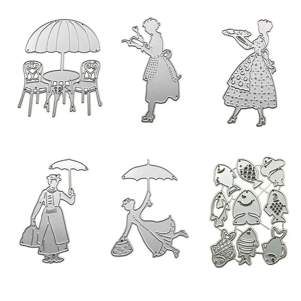 

Hot Sale Character Scene Pattern Metal Cutting Dies For DIY Scrapbooking Album Paper Cards Decorative Crafts Embossing Die Cuts