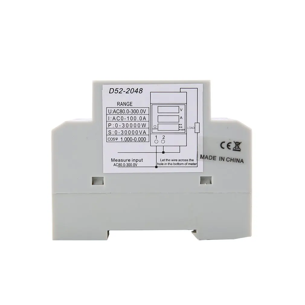 Цифровой измеритель din-рейки двойной светодиодный Вольтметр Амперметр