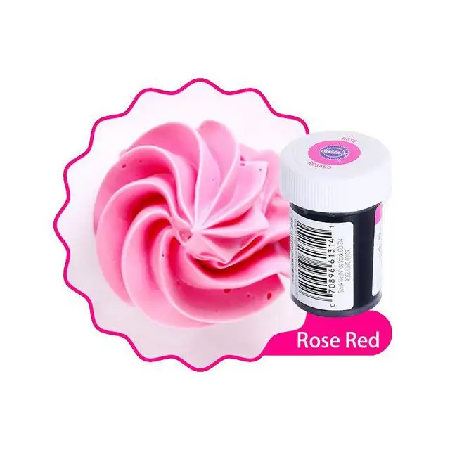 Rose Red Wilton цвет еды ing глазурь цвета, на гелевой основе, 1 шт 1 oz. Съедобный цвет пигмент для выпечки торта Кондитерские помадки Макарон крем - Цвет: Rose Red