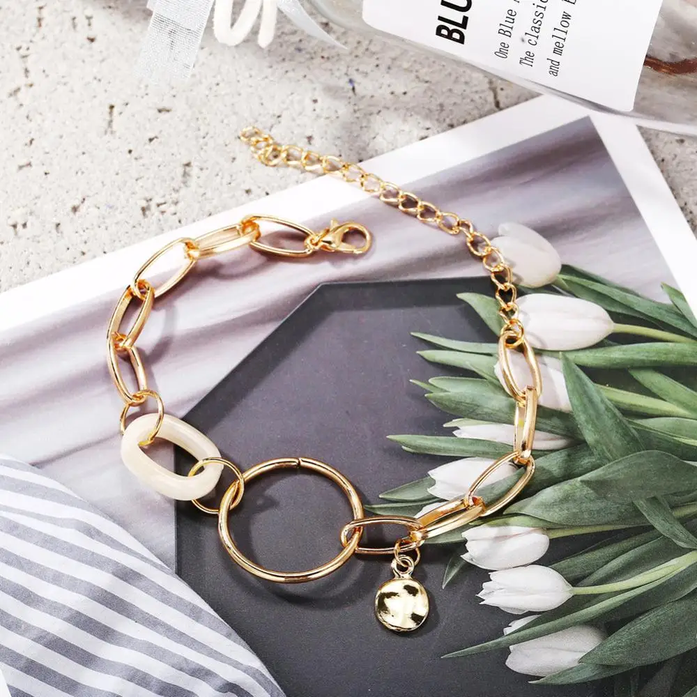 Жемчужный зажим для бумаги винтажный розовое золото монеты геометрический