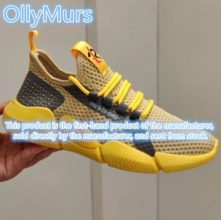

Hot Sale Four Seasons Running Shoes Men Lace-up Athletic Trainers Zapatillas Sports Shoes Men Outdoor Walking Sneakers