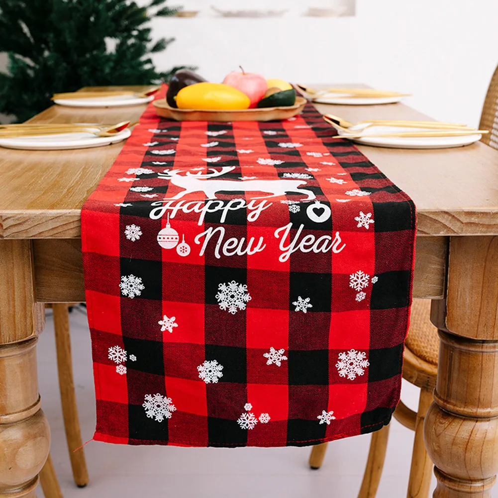 

christmas tablecloth 2022 Runner Fashion Fabric New year's tablecloth Desktop Decorative for new year's tablecloths 2022