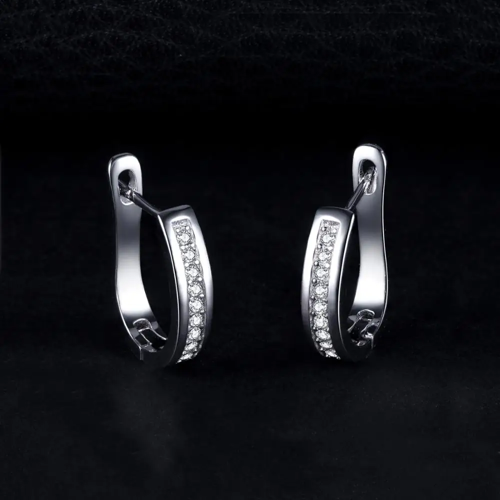 JewelryPalace CZ серьги клипсы 925 стерлингового серебра для женщин канал вечность в