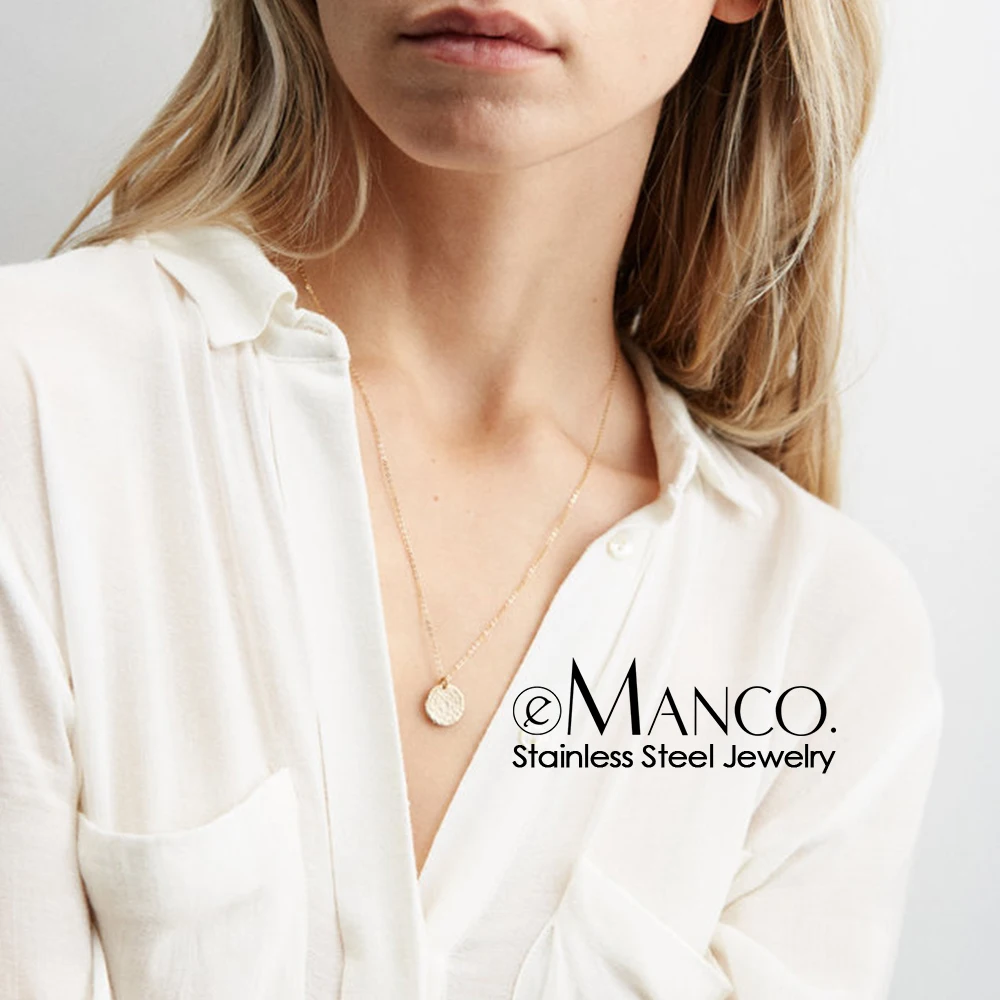 Ожерелье из нержавеющей стали eManco 316L многослойное ожерелье с именем ошейник