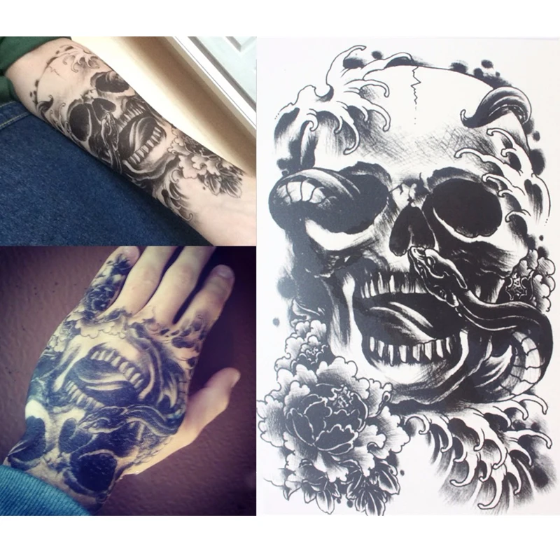 Боди-арт Красота Кисточки для макияжа розовые пикантные опасно Черный Череп