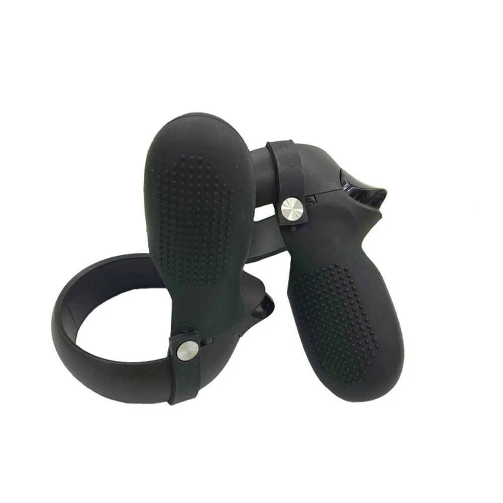

1pair Wear Resistant Soft Silicone Flexible With Strap Game Accessories Adjustable Controller Grip Cover For Oculus Quest Rift S