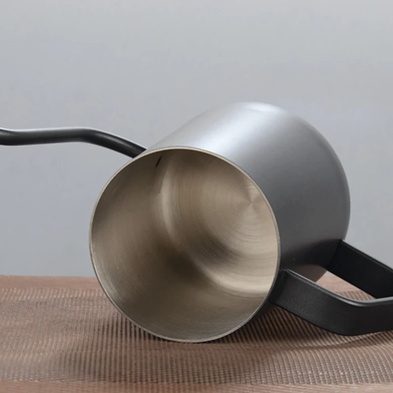 

304 Stainless Steel Coffee Utensils Tea Milk Kettle Swan Neck Fine Mouth with Cover for House Travel Kitchen 2020ing